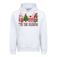 White pink christmas 'tis the season gnome Urban Hoodie - Zillion Design Studio
