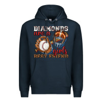 Navy diamonds are a girls best friend baseball Premium Hoodie - texasbilliewilder