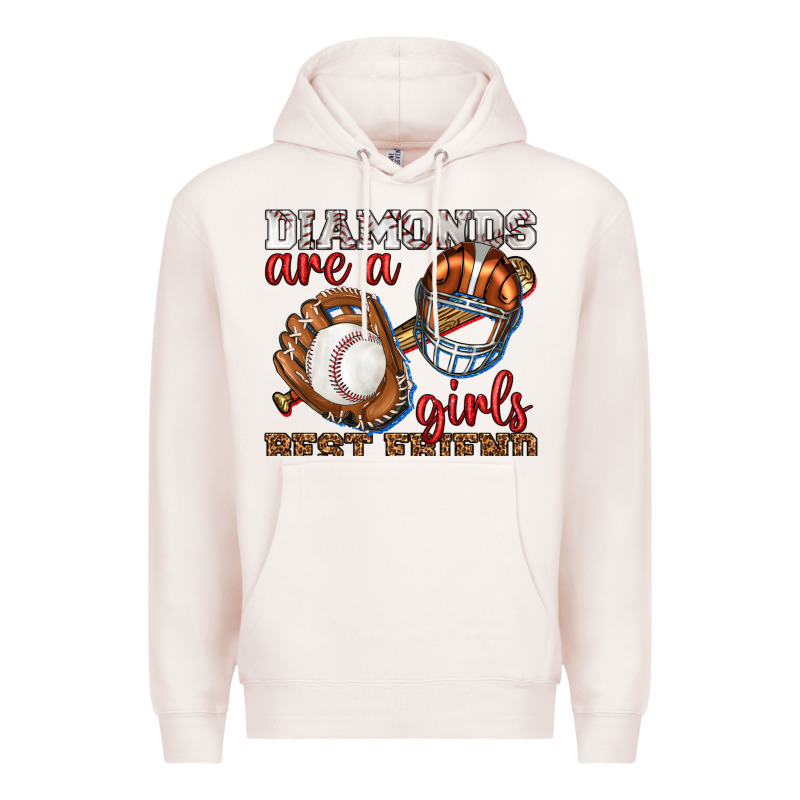 Diamonds Are A Girls Best Friend Baseball Premium Hoodie by texasbilliewilder | Teevron