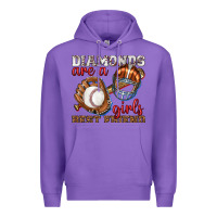 Purple diamonds are a girls best friend baseball Premium Hoodie - texasbilliewilder