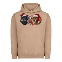 Pigment Burro Christmas Cows Urban Hoodie - RanaPortraitStore