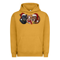 Pigment Peanut Butter Christmas Cows Urban Hoodie - RanaPortraitStore