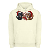 Pigment Pistachio Christmas Cows Urban Hoodie - RanaPortraitStore