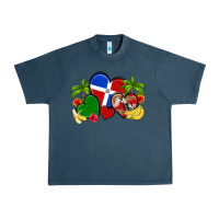 Midnight Navy dominican republic hearts Urban Heavy Tee - Artiststas