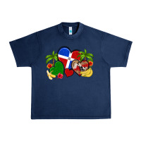 Navy dominican republic hearts Urban Heavy Tee - Artiststas
