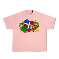 Salmon dominican republic hearts Urban Heavy Tee - Artiststas