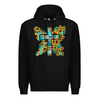 Black faith sunflower cross Premium Hoodie - Zillion Design Studio