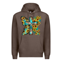Coffee faith sunflower cross Premium Hoodie - Zillion Design Studio