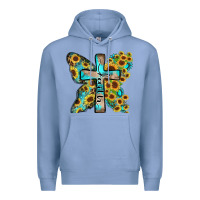 Colony Blue faith sunflower cross Premium Hoodie - Zillion Design Studio