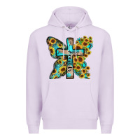 Lilac faith sunflower cross Premium Hoodie - Zillion Design Studio