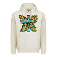 Faith Sunflower Cross Premium Hoodie | Teevron
