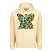 Pina Colada faith sunflower cross Premium Hoodie - Zillion Design Studio