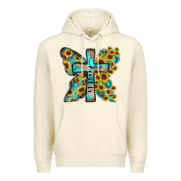 Sandshell faith sunflower cross Premium Hoodie - Zillion Design Studio