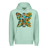 Seafoam faith sunflower cross Premium Hoodie - Zillion Design Studio