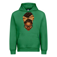 Emerald plaid bandana afro woman Urban Hoodie - texasbilliewilder