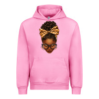 Fuchsia Pink plaid bandana afro woman Urban Hoodie - texasbilliewilder