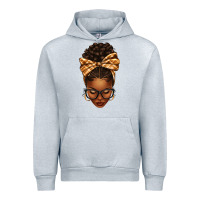 Heather Grey plaid bandana afro woman Urban Hoodie - texasbilliewilder