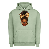 Pigment Oil Green plaid bandana afro woman Urban Hoodie - texasbilliewilder