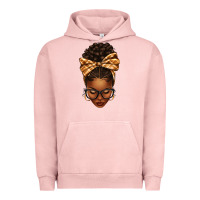 Pigment Salmon plaid bandana afro woman Urban Hoodie - texasbilliewilder