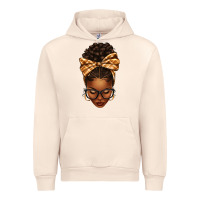 Sandshell plaid bandana afro woman Urban Hoodie - texasbilliewilder
