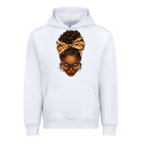 White plaid bandana afro woman Urban Hoodie - texasbilliewilder