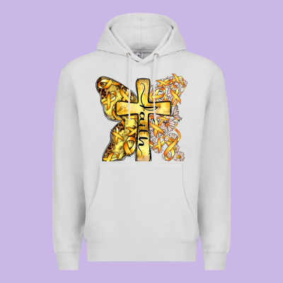Faith Child Cancer Cross Premium Hoodie Designed By Zillion Design Studio
