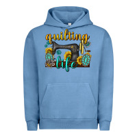 Pigment Pebble Blue quilting life western Urban Hoodie - texasbilliewilder