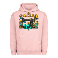 Pigment Salmon quilting life western Urban Hoodie - texasbilliewilder