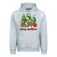 Heather Grey merry christmas rabbits Urban Hoodie - Zillion Design Studio