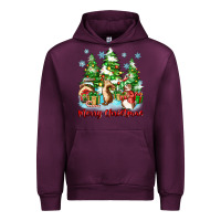 Mauve Wine merry christmas rabbits Urban Hoodie - Zillion Design Studio