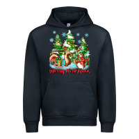 Navy merry christmas rabbits Urban Hoodie - Zillion Design Studio