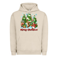 Pigment French Oak merry christmas rabbits Urban Hoodie - Zillion Design Studio