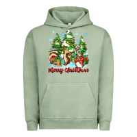 Pigment Oil Green merry christmas rabbits Urban Hoodie - Zillion Design Studio