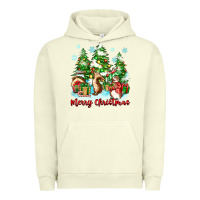 Pigment Pistachio merry christmas rabbits Urban Hoodie - Zillion Design Studio