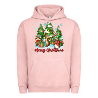 Pigment Salmon merry christmas rabbits Urban Hoodie - Zillion Design Studio