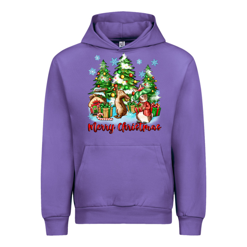 Merry Christmas Rabbits Urban Hoodie by Zillion Design Studio | Teevron