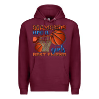 Burgundy diamonds are a girls best friend basketball Premium Hoodie - texasbilliewilder
