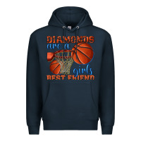 Navy diamonds are a girls best friend basketball Premium Hoodie - texasbilliewilder