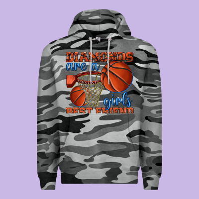 Diamonds Are A Girls Best Friend Basketball Premium Hoodie Designed By Texasbilliewilder