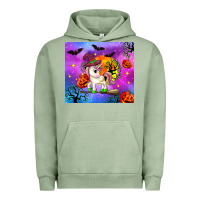 Pigment Oil Green halloween unicorn Urban Hoodie - Zillion Design Studio