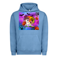 Pigment Pebble Blue halloween unicorn Urban Hoodie - Zillion Design Studio