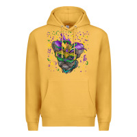 Mustard Mardi gras mask french bulldog Premium Hoodie - RanaPortraitStore