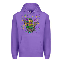 Purple Mardi gras mask french bulldog Premium Hoodie - RanaPortraitStore