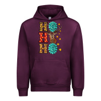 Mauve Wine Gemstone And Reindeer Christmas Ho Ho Ho Urban Hoodie - RanaPortraitStore