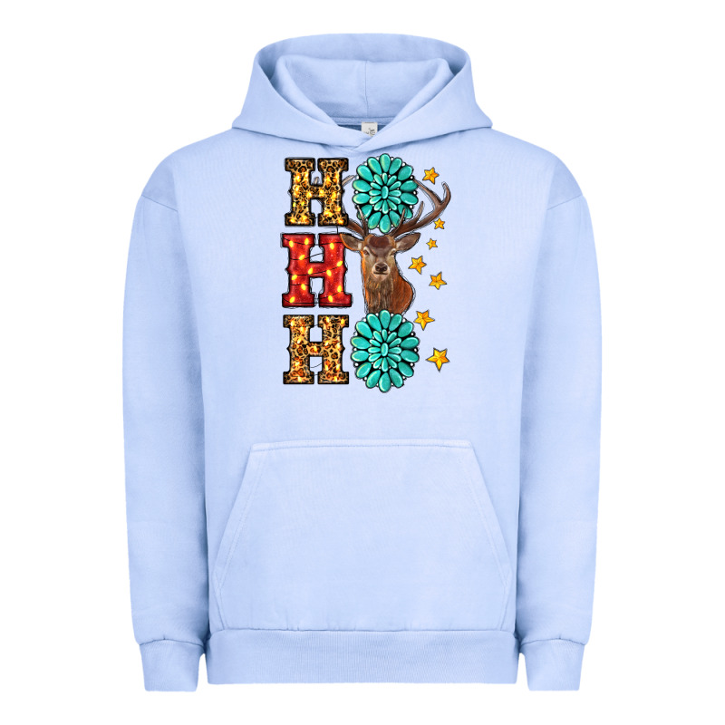 Gemstone And Reindeer Christmas Ho Ho Ho Urban Hoodie by RanaPortraitStore | Teevron