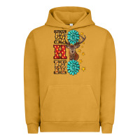 Pigment Peanut Butter Gemstone And Reindeer Christmas Ho Ho Ho Urban Hoodie - RanaPortraitStore
