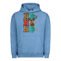 Pigment Pebble Blue Gemstone And Reindeer Christmas Ho Ho Ho Urban Hoodie - RanaPortraitStore