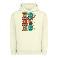 Pigment Pistachio Gemstone And Reindeer Christmas Ho Ho Ho Urban Hoodie - RanaPortraitStore