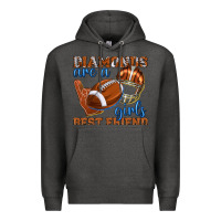 Charcoal Heather diamonds are a girls best friend football Premium Hoodie - texasbilliewilder