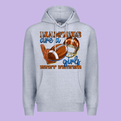 Diamonds Are A Girls Best Friend Football Premium Hoodie Designed By Texasbilliewilder